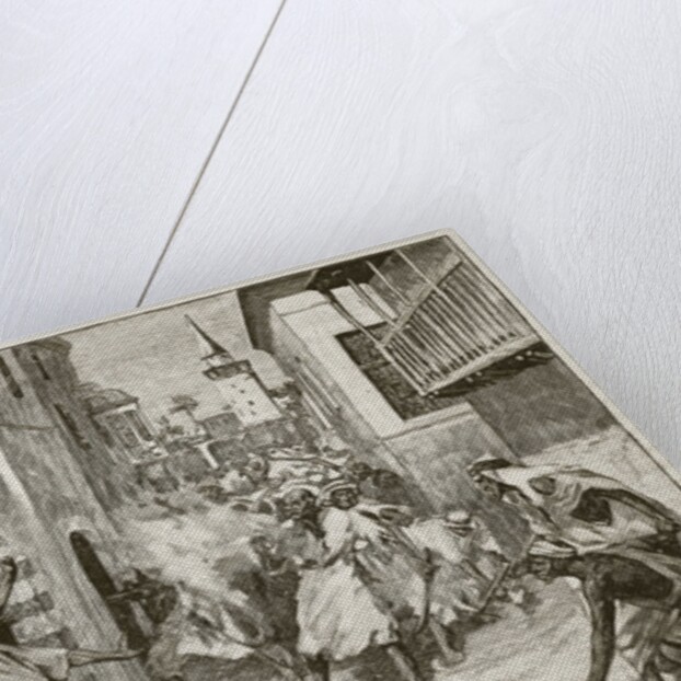 Demonstration against the Christians at Damascus by George Denholm Armour