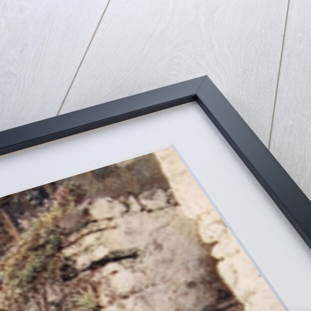 View of Clovelly, with stranded boat and figures, 1882 by Myles Birket Foster