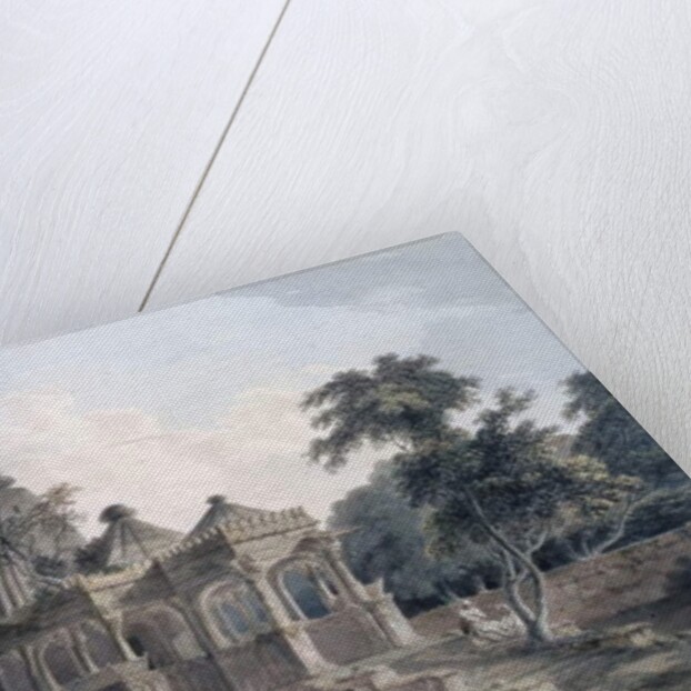 Hindu Temple in the Fort of the Rohtas, Bihar, India by Thomas & William Daniell