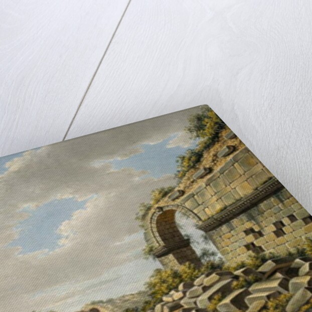 Exterior of the ruined Roman theatre at Ephesus, 1790s by Gaetano Mercati