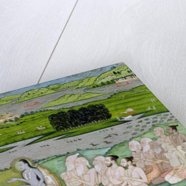 Shri Sukdevji preaching to a concourse of Sadhus, Rajasthan, c.1757 by Indian School