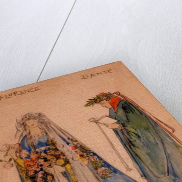 Florence and Dante, 1890s by English School