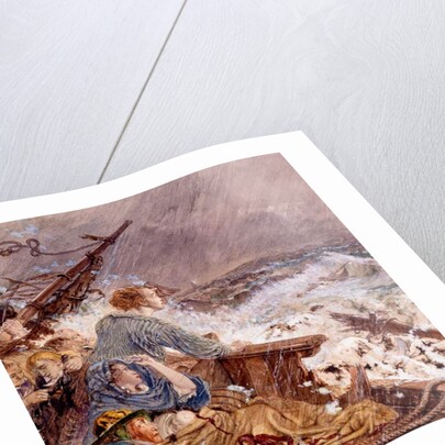 Grace Darling and her father saving the Shipwrecked Crew, Sept 7, 1838 by William Bell Scott