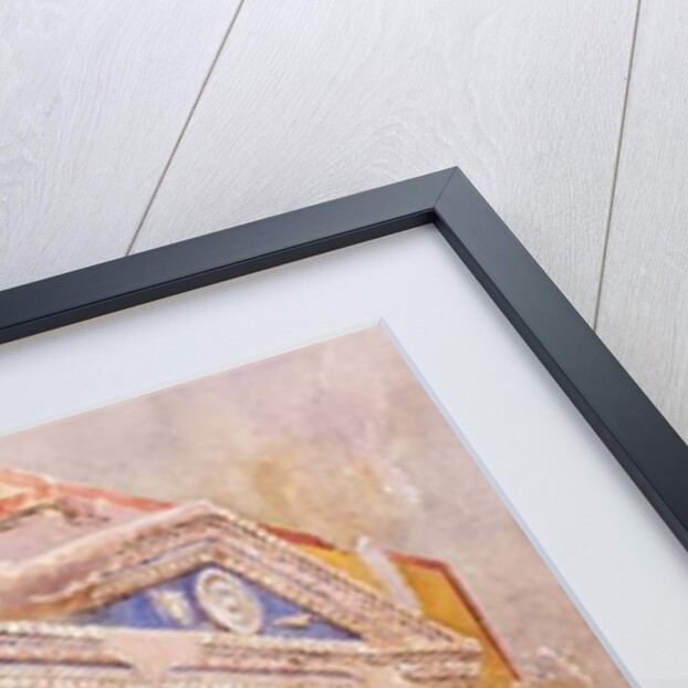 Lararium of family altar, seen in situ after excavation, House of Aulus Vettius, Pompeii, c.36-39 AD, 1895 by Luigi Bazzani