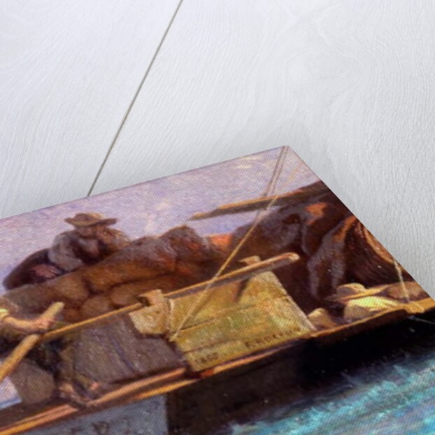 Luggage Boat on Lake Geneva, 1855 by F.L.D. Bocion