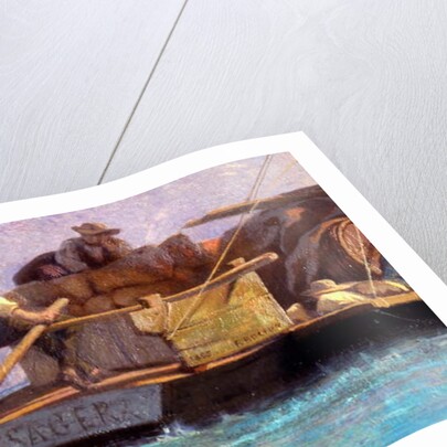 Luggage Boat on Lake Geneva, 1855 by F.L.D. Bocion