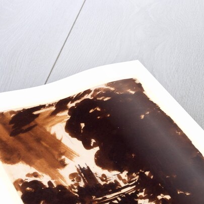 Trees and a stretch of water on the Stour by John Constable