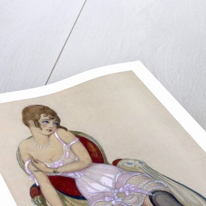 Lady in Underwear, 1917 by Gerda Marie Frederike Wegener