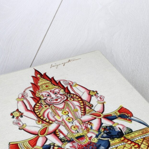 Narasimha, 4th avatar of Vishnu by Indian School