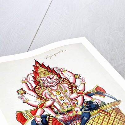 Narasimha, 4th avatar of Vishnu by Indian School