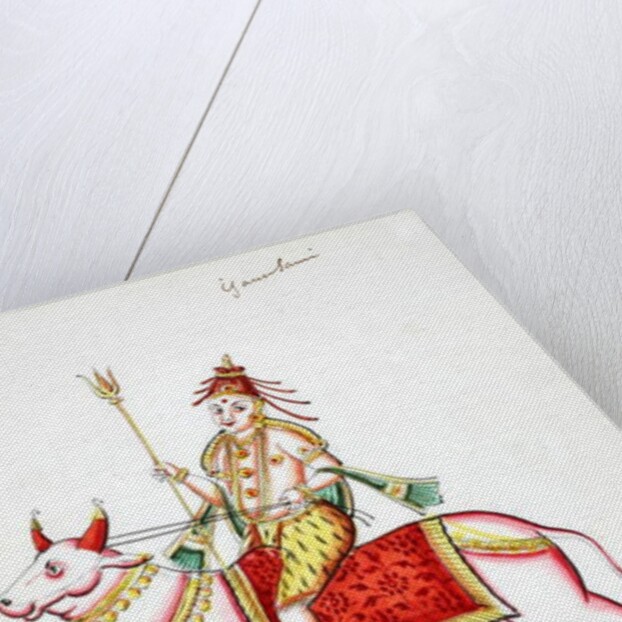 Shiva mounted on the bull, Nandi by Indian School