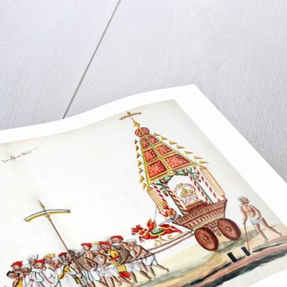 Procession with gods by Indian School