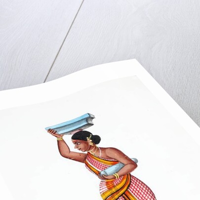 Carrying stone by Indian School