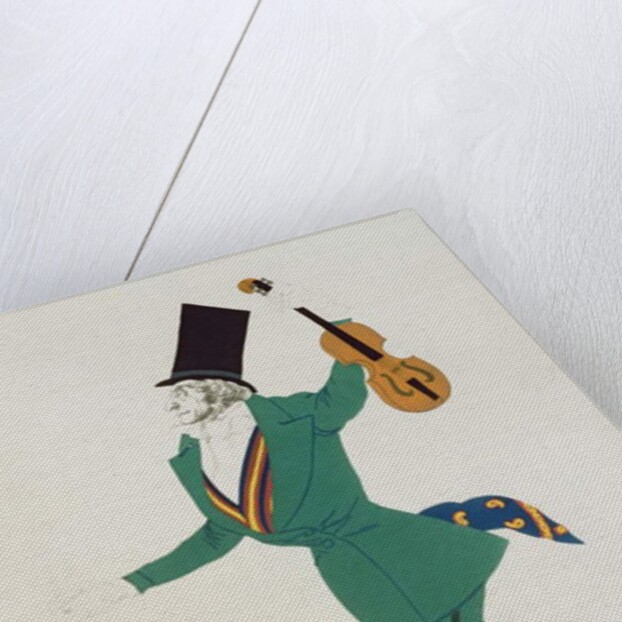 Costume design for Paganini in 'The Enchanted Night' by Gabriele d'Annunzio c.1923 by Leon Bakst