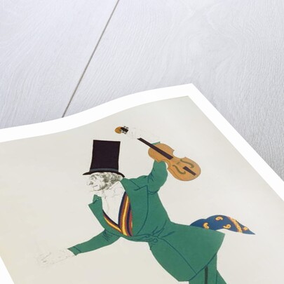 Costume design for Paganini in 'The Enchanted Night' by Gabriele d'Annunzio c.1923 by Leon Bakst