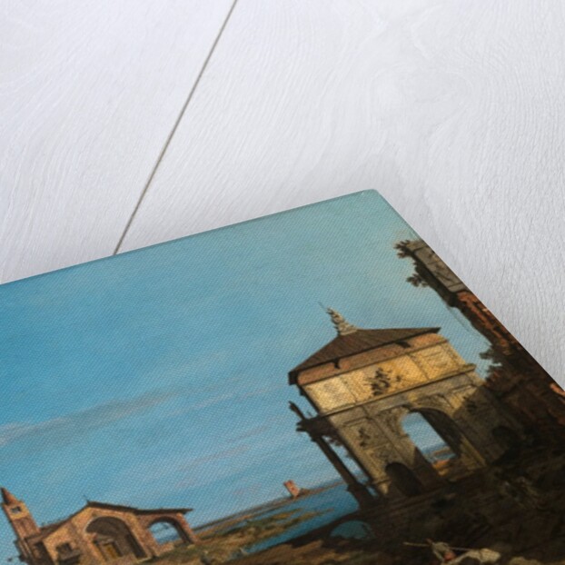 An Island in the Lagoon with a Gateway and a Church, 1743-44 by Canaletto