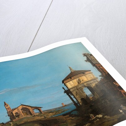 An Island in the Lagoon with a Gateway and a Church, 1743-44 by Canaletto