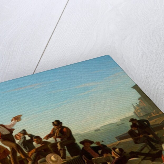 Jolly Flatboatmen in Port, 1857 by George Caleb Bingham