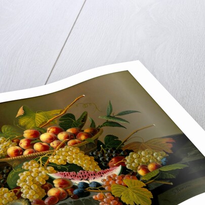 Still Life with a Basket of Fruit, 19th century by Severin Roesen