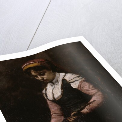 Girl with Mandolin, 1860-65 by Jean Baptiste Camille Corot