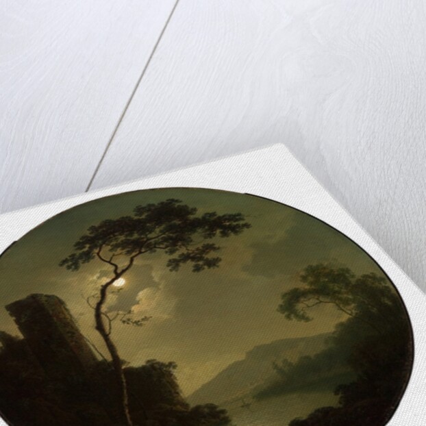 Lake with Castle on a Hill, 1787 by Joseph Wright of Derby