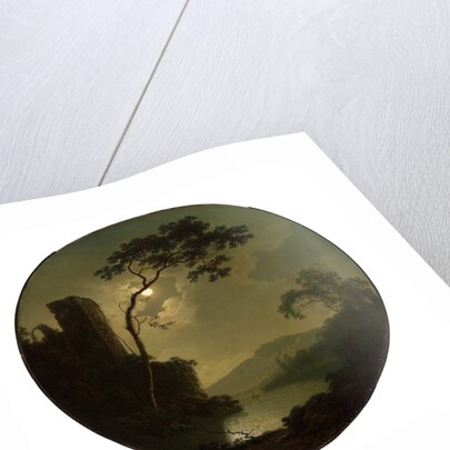 Lake with Castle on a Hill, 1787 by Joseph Wright of Derby