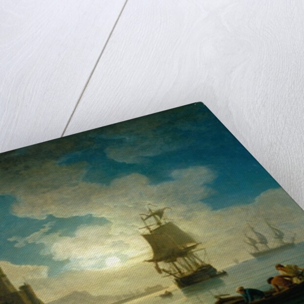 A Harbor in Moonlight, 1787 by Claude Joseph Vernet