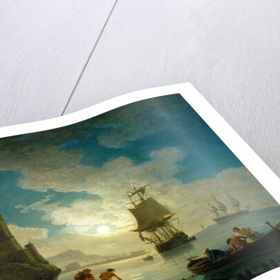A Harbor in Moonlight, 1787 by Claude Joseph Vernet