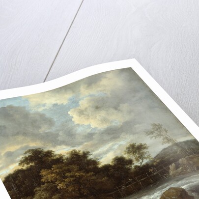 Landscape with Waterfall, c.1665 by Jacob Isaaksz. or Isaacksz. van Ruisdael