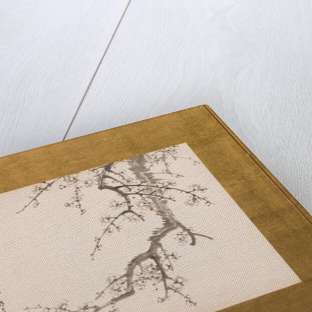 Prunus Blossoms, folding screen, panel 2 of 4, Edo period 1844 by Yamamoto Baiitsu