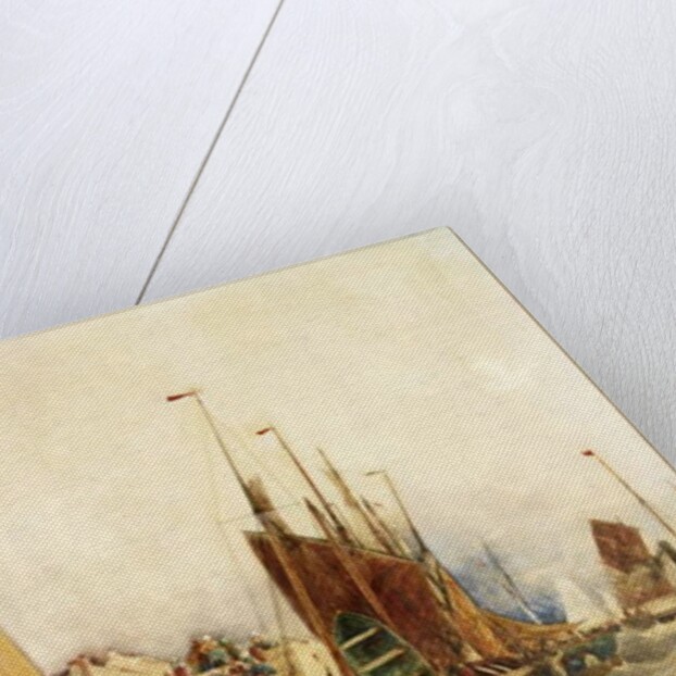 The First Boat in from Mackeral Fishing, Boulogue, 1889 by Thomas Bush Hardy