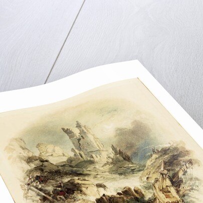 Shipwreck off Dunstanburgh Castle by George Balmer