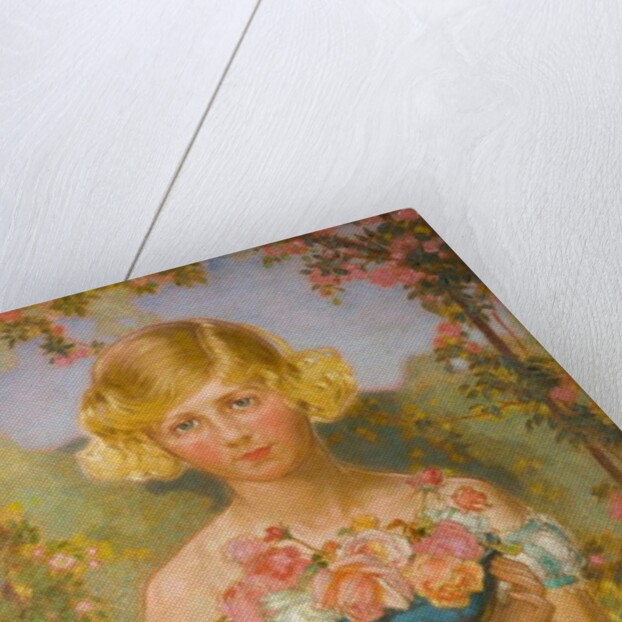 Jane with bowl of roses by William Shackleton