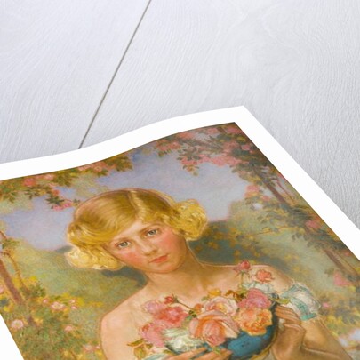 Jane with bowl of roses by William Shackleton