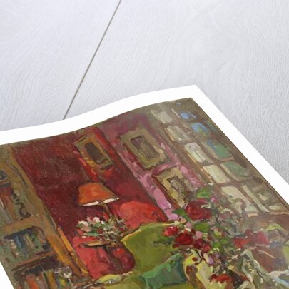 Red Wall, Red Roses by Susan Ryder