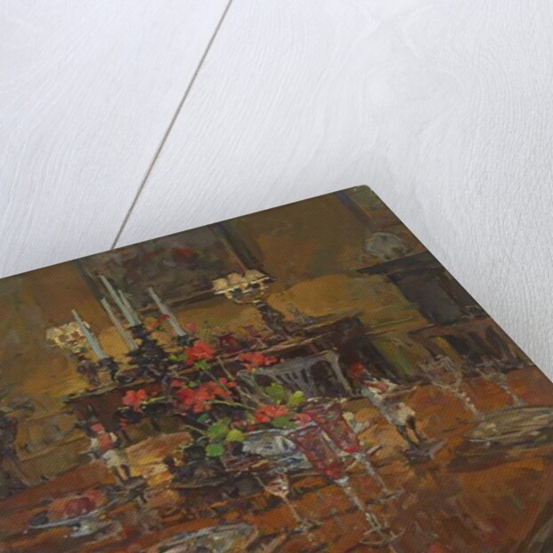 Dining Room with Geraniums by Susan Ryder