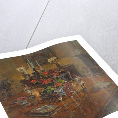 Dining Room with Geraniums by Susan Ryder