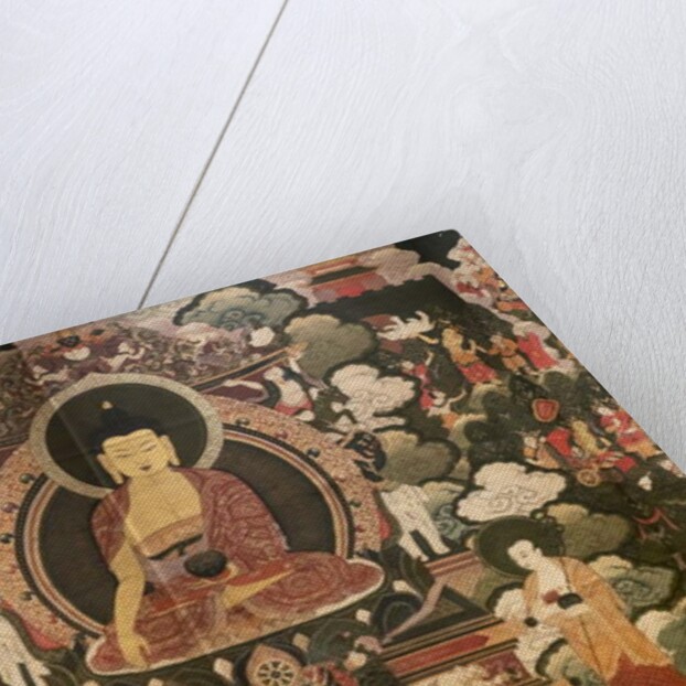 Scenes of the life of the Buddha Shakyamuni. First half of the 17th century. Detrempe on canvas. by Tibetan School