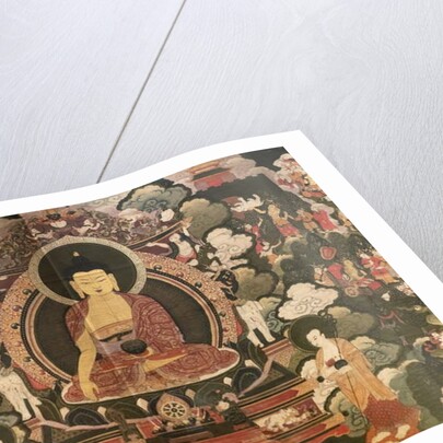 Scenes of the life of the Buddha Shakyamuni. First half of the 17th century. Detrempe on canvas. by Tibetan School