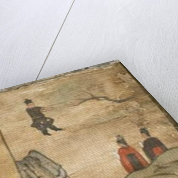 Contest to get the hand of Yashodhara. China, Gansu Province. Tang Dynasty, second half of the 9th. Light colours on silk. by Chinese School