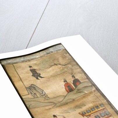 Contest to get the hand of Yashodhara. China, Gansu Province. Tang Dynasty, second half of the 9th. Light colours on silk. by Chinese School