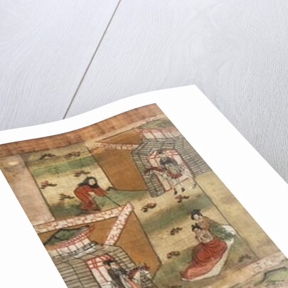 The four meetings of the Bodhsisattva by Chinese School