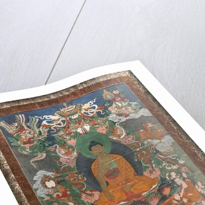 Invitation to predication and other scenes. East Tibet. Second half of the 19th century. by School Tibetan