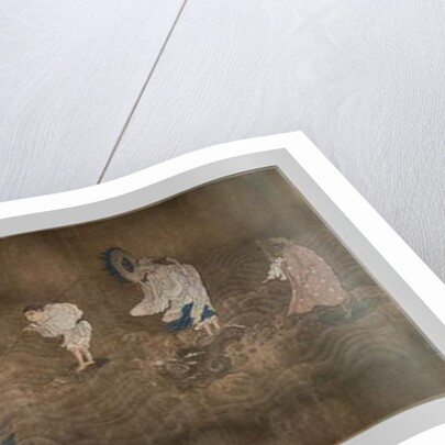 Eighteen arhat crossing the sea. China, Ming Dynasty, 15th. Horizontal roll, ink and colours on silk. by Chinese School