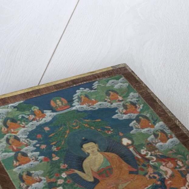 The sermon on the peak of vultures in Rajagriha. East Tibet, second half of the 19th century. by School Tibetan