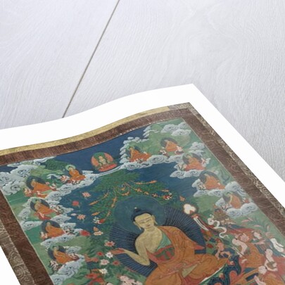 The sermon on the peak of vultures in Rajagriha. East Tibet, second half of the 19th century. by School Tibetan