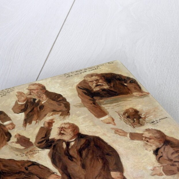 The Different Expressions of Jean Jaures, 1910 by Albert Eloy Vincent