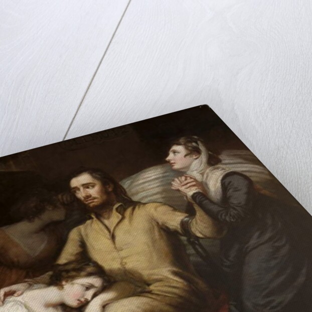 Lafayette in the Dungeon at Olmütz with his wife and daughters, 1797 by James Northcote