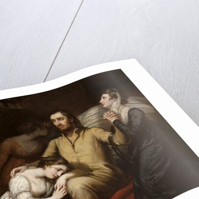 Lafayette in the Dungeon at Olmütz with his wife and daughters, 1797 by James Northcote