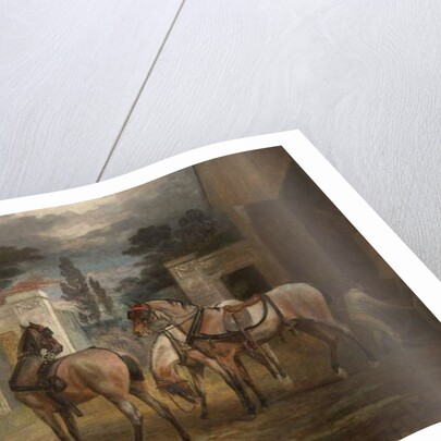 Four Roan Coach Horses with Two Grooms, 1792 by George Garrard